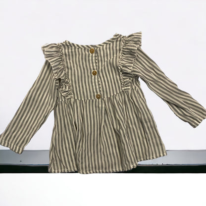 Ruffle stripe shirt/dress
