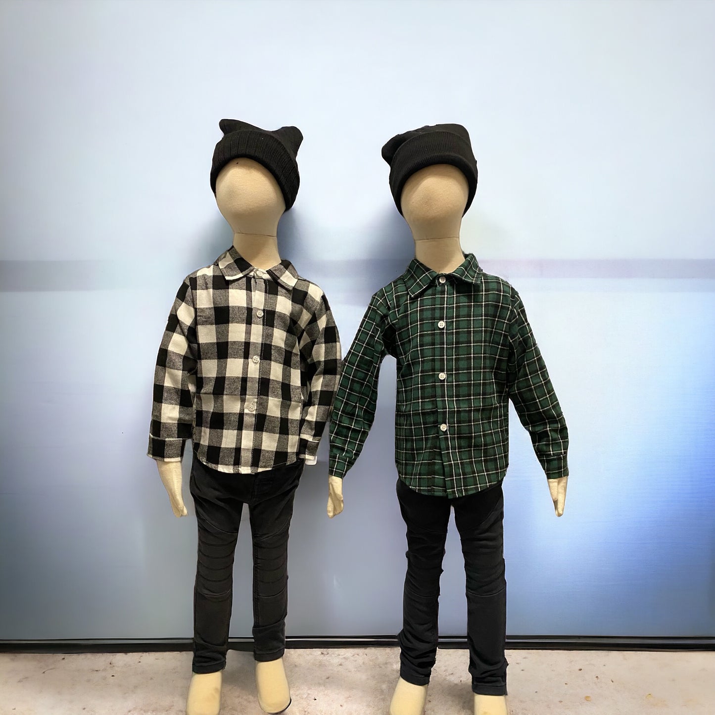 Black and white plaid button up Shirt