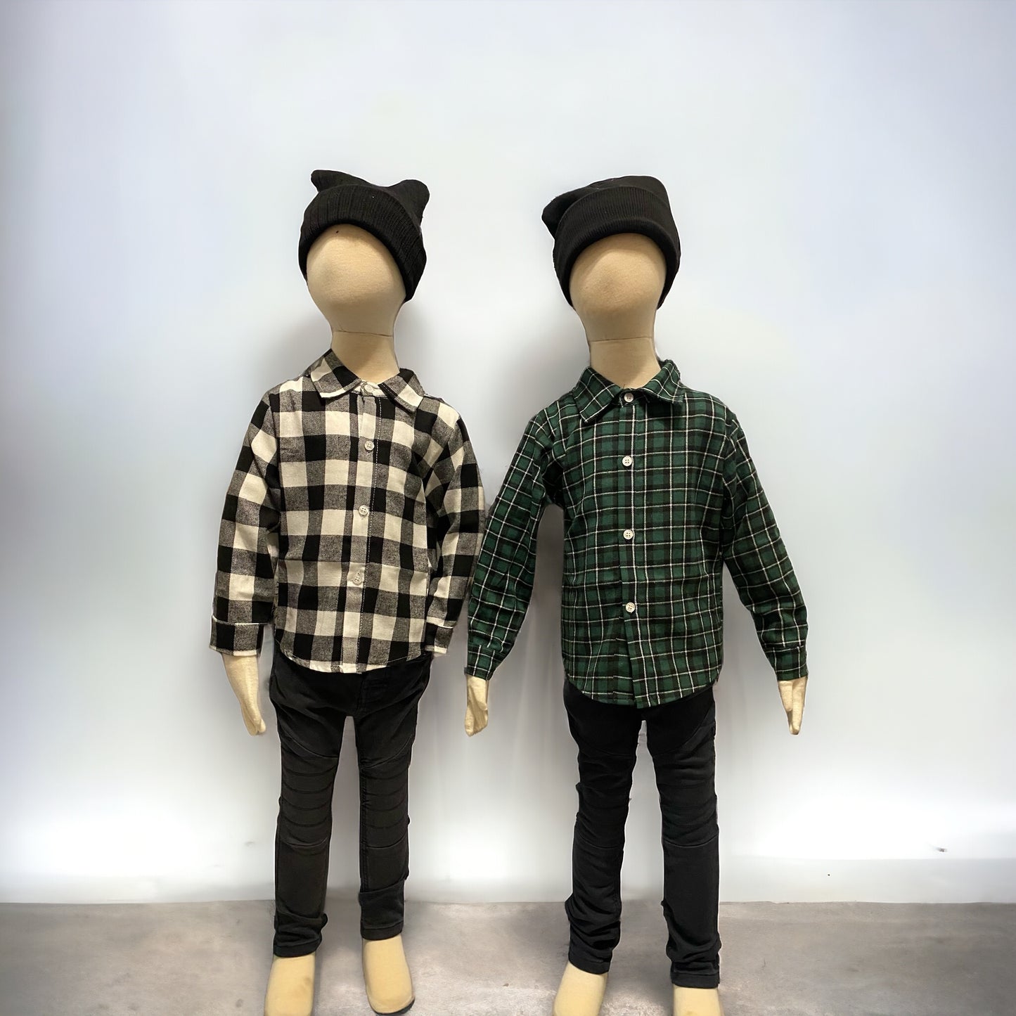 Black and white plaid button up Shirt