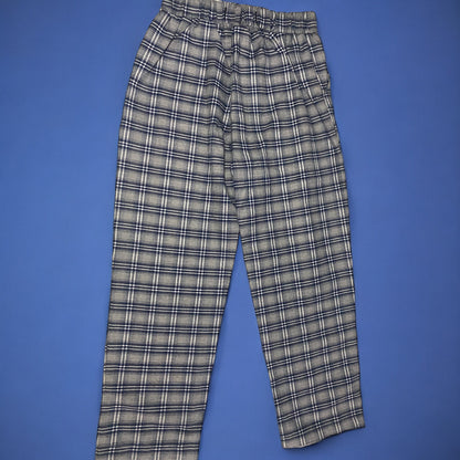 Blue, gray, white Plaid 2 pocket trousers